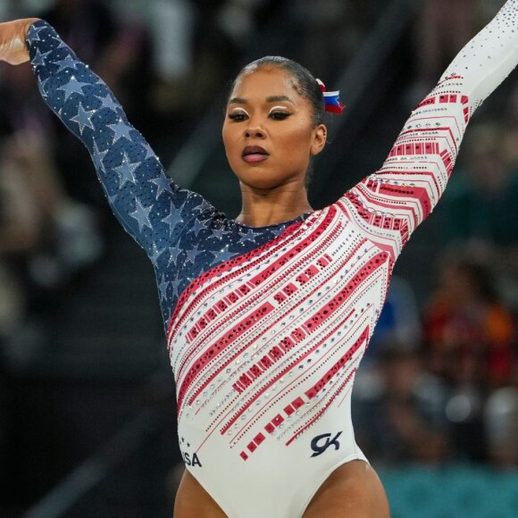 A ginasta Jordan Chiles, dos Estados Unidos, tem 1,50m de altura