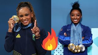 'Alguém dê um CPF e um cartão do SUS': Simone Biles publica foto com Rebeca Andrade - ainda sem seguir a ginasta - e brasileiros invadem post