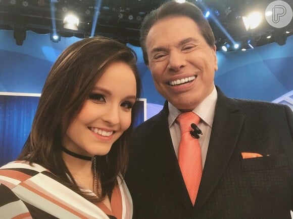 Larissa Manoela foi um das convidadas do 'Domingão com Huck' em homenagem a Silvio Santos