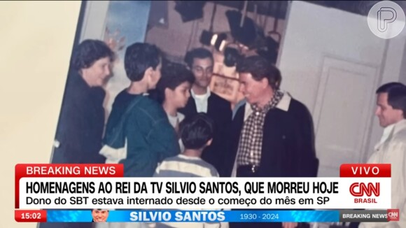 Silvio Santos surgiu em foto com elenco da novela 'Chiquititas' na época das gravações em Buenos Aires (Argentina)