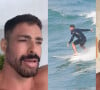 Cauã Reymond fica 'preso' em correnteza no mar da Indonésia após perder prancha de surfe; ator faz relato chocante!