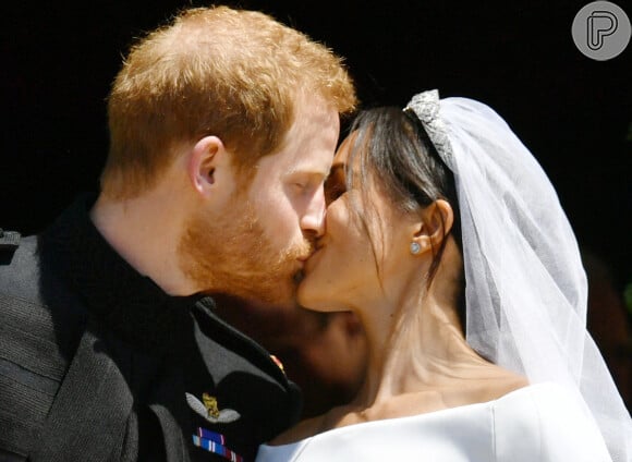 Príncipe Harry e sua barba no casamento com Meghan Markle, em 2018