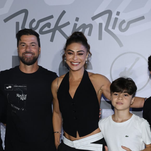 Juliana Paes disse que os filhos são grandes fãs do Travis Scott, por isso, fez questão de ir ao Rock in Rio: 'Me pedindo há meses'