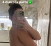 Virgínia Fonseca, em menos de 10 dias, perdeu quase todo o volume de sua barriga