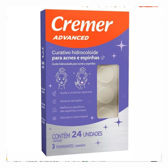 Curativo hidrocoloide para acnes e espinhas Cremer