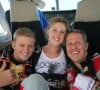 Michael Schumacher, pai de Gina-Maria Schumacher, sofreu grave acidente em dezembro de 2013 - na foto, piloto aparece com a filha e o filho, Mick