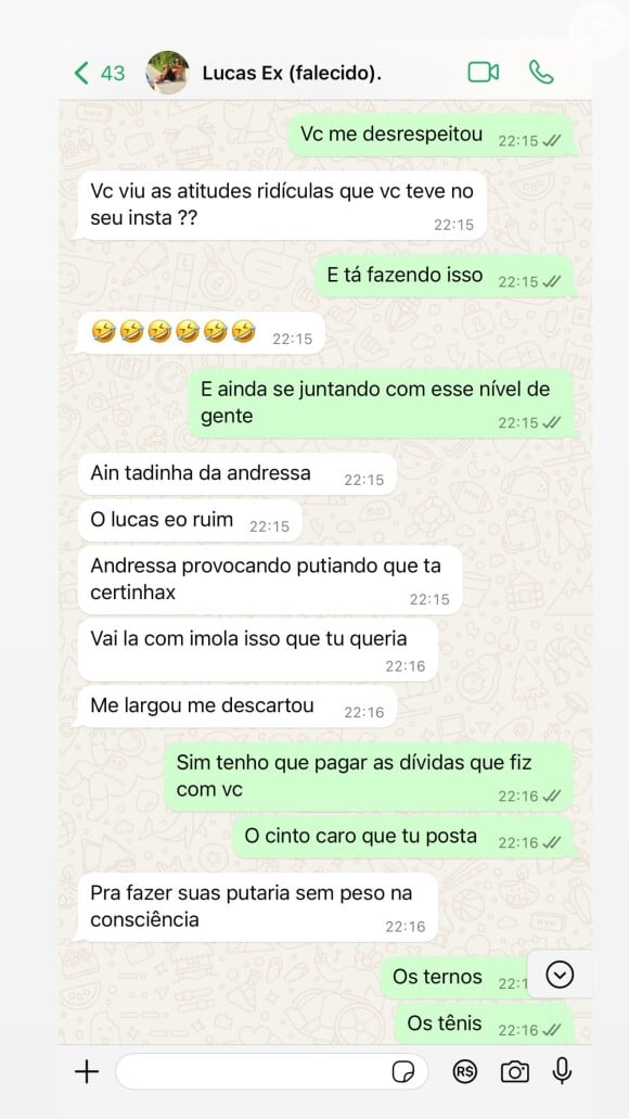 Ex-namorado de Andressa Urach afirma ter sido 'largado e descartado'