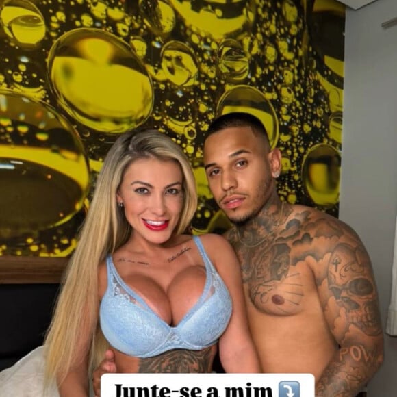 Ator pornô Carlos Gui contou bastidores das cenas de sexo com Andressa Urach no Instagram