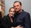 Leonardo DiCaprio compareceu à exibição do último filme de Winslet, o drama biográfico britânico de 2023 "Lee", no Harmony Gold em Los Angeles, onde também a apresentou antes de um painel.