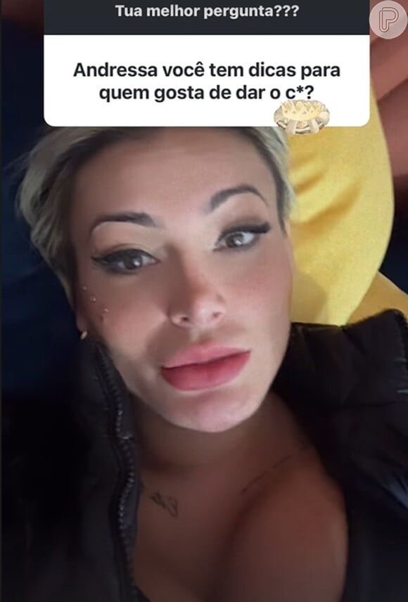 Andressa Urach também ensinou como sentir prazer com o sexo anal