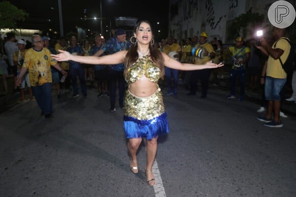 Lexa comandou o ensaio de rua Unidos da Tijuca para o carnaval 2025 em 5 de dezembro de 2024