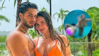 Gente?! Zé Felipe surge completamente nu e mostra o bumbum em foto ousada (e hilária) com Virgínia: 'Pôs o c* pra jogo'