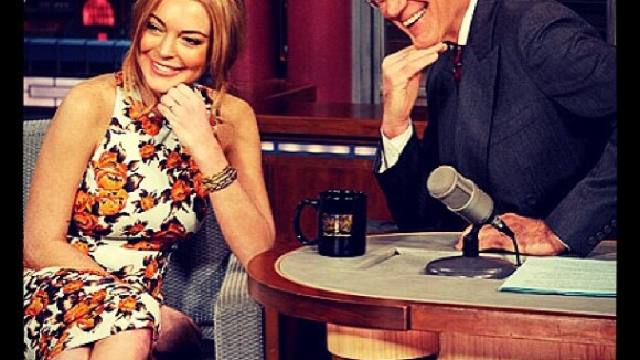 Lindsay Lohan chora durante entrevista com David Letterman em Nova York