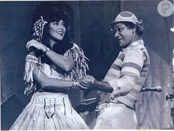 Guadalupe dança com Dominguinhos, em foto antiga do casal
