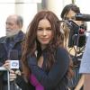 Megan Fox superou o escândalo com o diretor Michael Bay e foi convidada para atuar no remake de 'Tartarugas Ninja' em Nova York, Estados Unidos