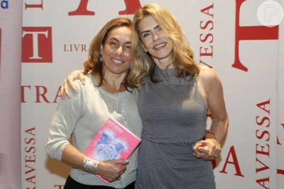 Cissa Guimarães prestigiou o lançamento do livro de Maitê Proença