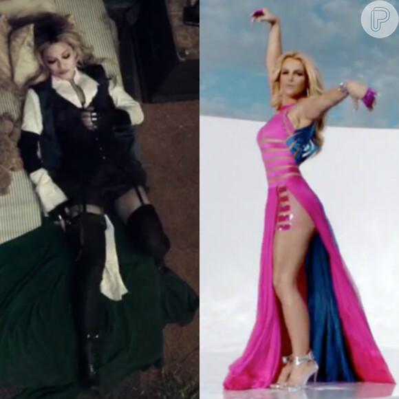 O figurino de Madonna no clipe de 'Ghosttown' foi assinado por B. Akerlund, mesma responsável pelo figurino de Britney Spears em 'Work Bitch'