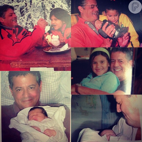 Giulia Costa faz homenagem ao pai, Marcos Paulo, morto em novembro de 2012, em sua conta do Instagram, em 14 de maio de 2013