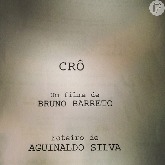Ivete Sangalo publicou uma foto do roteiro de 'Crô', dirigido por Bruno Barreto