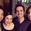 Simone Gutierrez reuniu Totia Meireles, Mariana Armelline e Conrado Caputo em uma só foto na festa da novela 'Alto Astral'