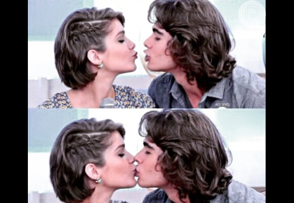 No dia do beijo, Isabella Santoni comemorou com foto beijando o namorado, Rafael Vitti
