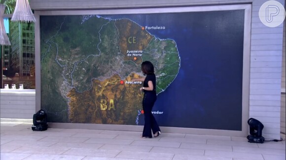 Fátima Bernardes ainda brincou com a situação: 'Esse mapa vai ficar aqui na nossa frente para nunca mais eu fazer essa troca'