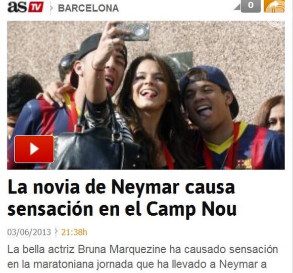 Bruna Marquezine foi até Barcelona para a apresentação de Neymar e, aos 17 anos, chamou a atenção para si