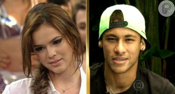 Ainda no 'Domingão do Faustão', Bruna Marquezine ganhou uma declaração apaixonada de Neymar direto de Barcelona