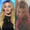Madonna tingiu as pontas do cabelo de cor-de-rosa