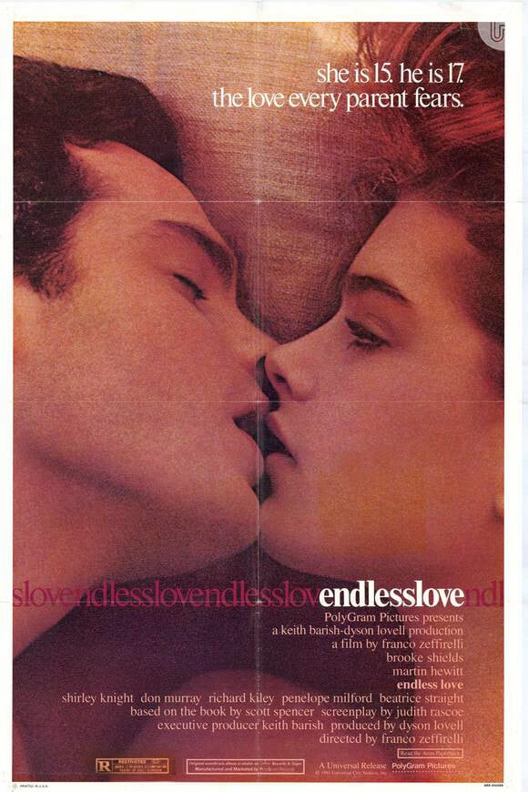 Brooke Shields estrelou o filme 'Amor sem fim' em 1981, logo após ser lançada nos cinemas em 'A Lagoa Azul'