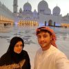 Preta Gil e Rodrigo Godoy se encantaram com uma mesquita em Abu Dhabi