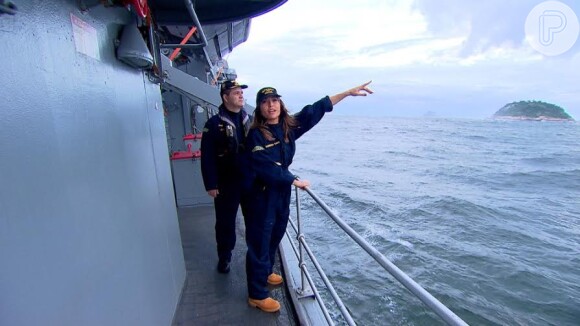 Sabrina também experimentou ficar por 24 horas em um navio da Marinha