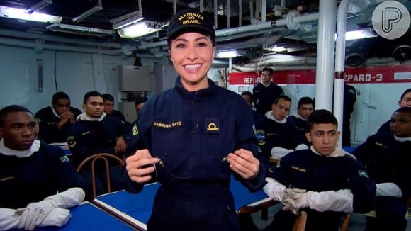 A apresentadora foi submetida a treinamentos pesados e teve a mesma rotina dos marinheiros