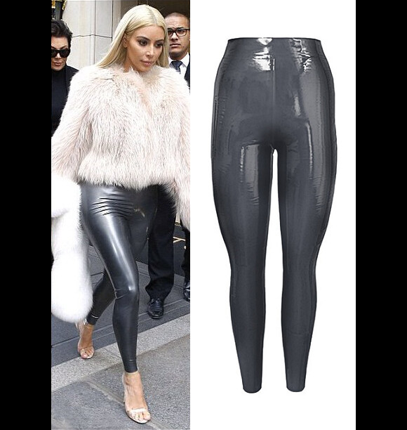 Kim Kardashian também tem em seu guarda-roupa uma calça cinza skinny no valor de R$ 783,87