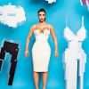 Kim Kardashian vestiu um sutiã branco de látex da grife Atsuko Kudo para a capa da 'AdWeek Magazine'