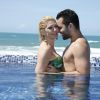 Antonia Fontenelle e Jonathan Costa se divertem em parque aquático em Fortaleza, no Ceará