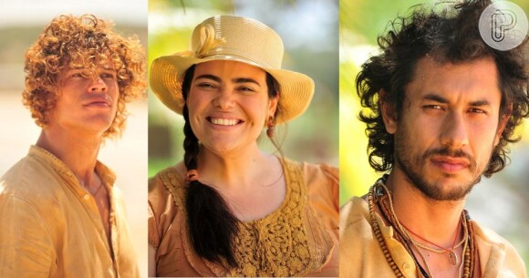 Candinho (José Loreto), Dadá (Renata Roberta) e Lino (José Henrique Ligabue) estão em busca da mãe, Maria Adília, em 'Flor do Caribe'