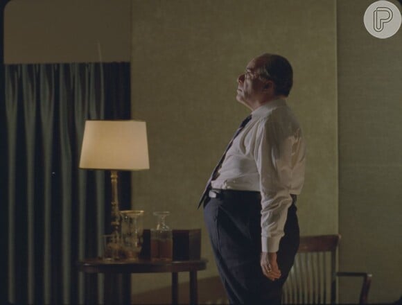 Tony Ramos posa como Getúlio Vargas no Palácio do Catete em cena do filme 'Os Últimos Dias de Getúlio'