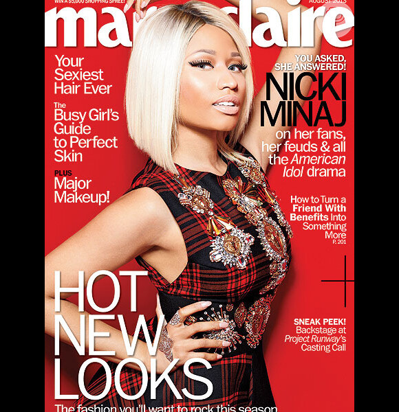 Nicki Minaj posa para a capa da revista 'Marie Claire' norte-americana e fala sobre vontade de ter um filho e homens, na edição de julho de 2013
