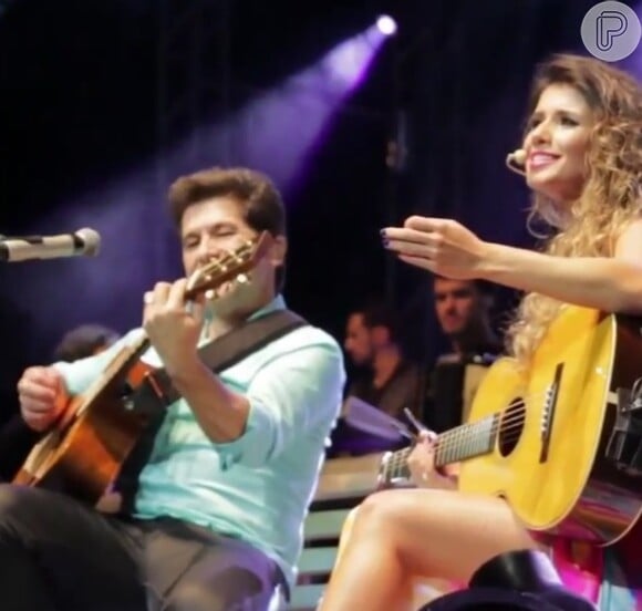 Paula Fernandes e Daniel dividiram o palco pela primeira vez durante show do cantor em Porto Alegre, no Rio Grande do Sul