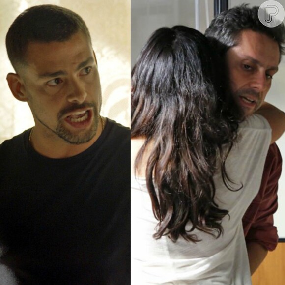 Juliano (Cauã Reymond) procura Tóia (Vanessa Giácomo) e a encontra com Romero (Alexandre Nero), na novela 'A Regra do Jogo'