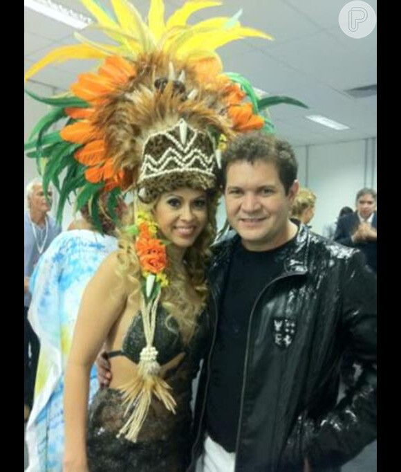 Joelma e Chimbinha no show de abertura Rio+20, em 2012