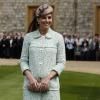 Kate Middleton usou diversas roupas com modelagens largas durante os eventos oficiais na gravidez 