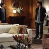 Maurício (Jayme Matarazzo) fica furioso ao encontrar Fabinho (Humberto Carrão) em sua casa, em 'Sangue Bom'