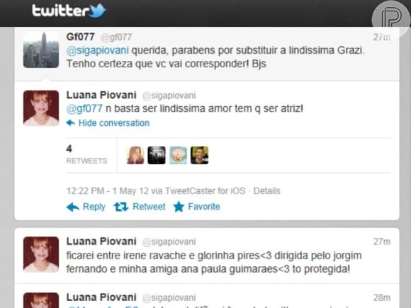 Luana Piovani causando no Twitter