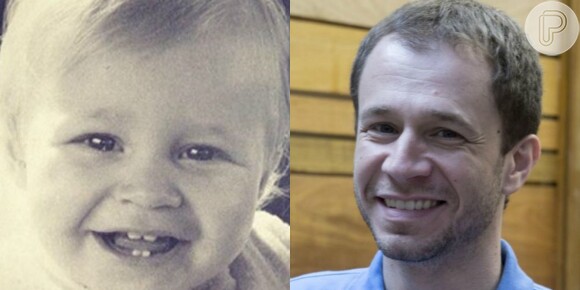 Só com os dentinhos da frente, Tiago Leifert era um bebê muito fofo