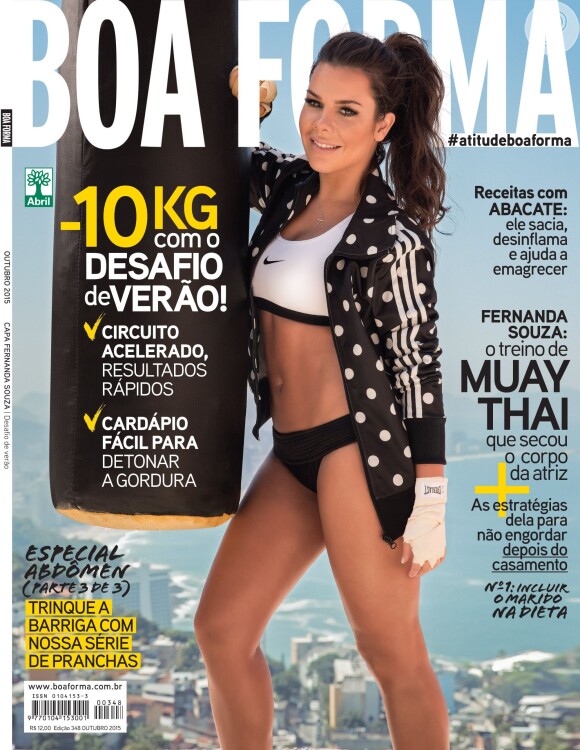 Fernanda Souza é a capa e o recheio da revista 'Boa Forma' de outubro