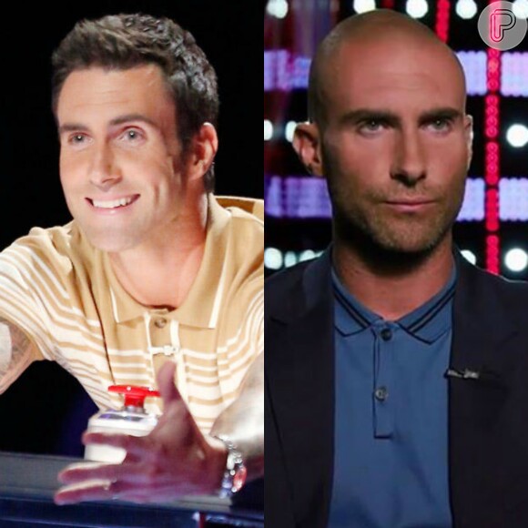 Adam Levine muda visual e aparece careca no 'The Voice': 'Raspei por opção'