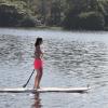 Milena Toscano também participa do 'Estrelas' no próximo sábado, 3 de agosto de 2013, se aventurando no stand up paddle