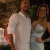 Fernando Medeiros e Aline Gotschalg celebraram o casamento com uma festa para familiares e amigos mais íntimos em um restaurante de Belvedere, em Belo Horizonte